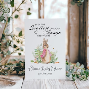 Baby Shower Wildflower Seed Packet Favor, Peter Rabbit Theme Garden Sprinkle Gift, New Mom, Baby in Bloom