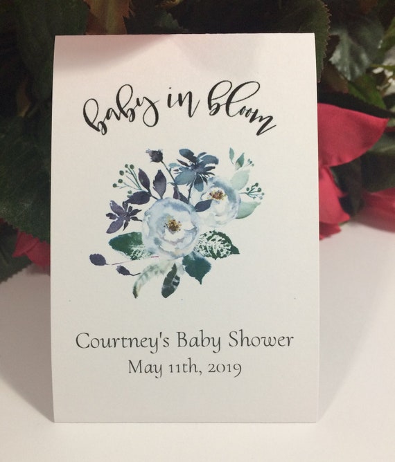 Baby Shower Favors Customized Seed Packets ~ Baby in Bloom