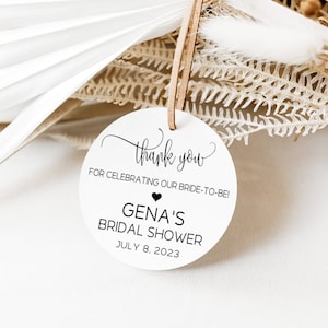 PRINTED Thank You  Minimalist Favor Tags for wedding favors, swag goodie bags, bridal showers, baby party thank you gifts