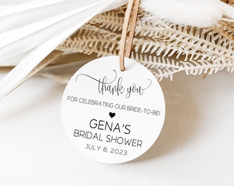 PRINTED Thank You  Minimalist Favor Tags for wedding favors, swag goodie bags, bridal showers, baby party thank you gifts