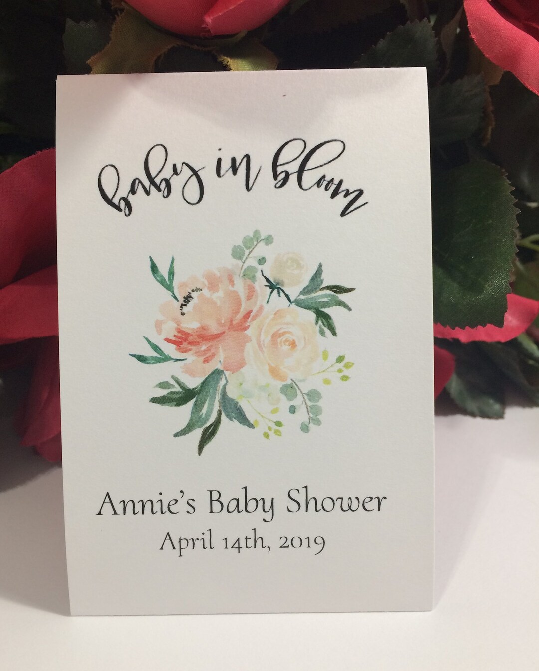 Baby in Bloom, Personalized Baby Shower Wildflower Seed Packet Favors ...