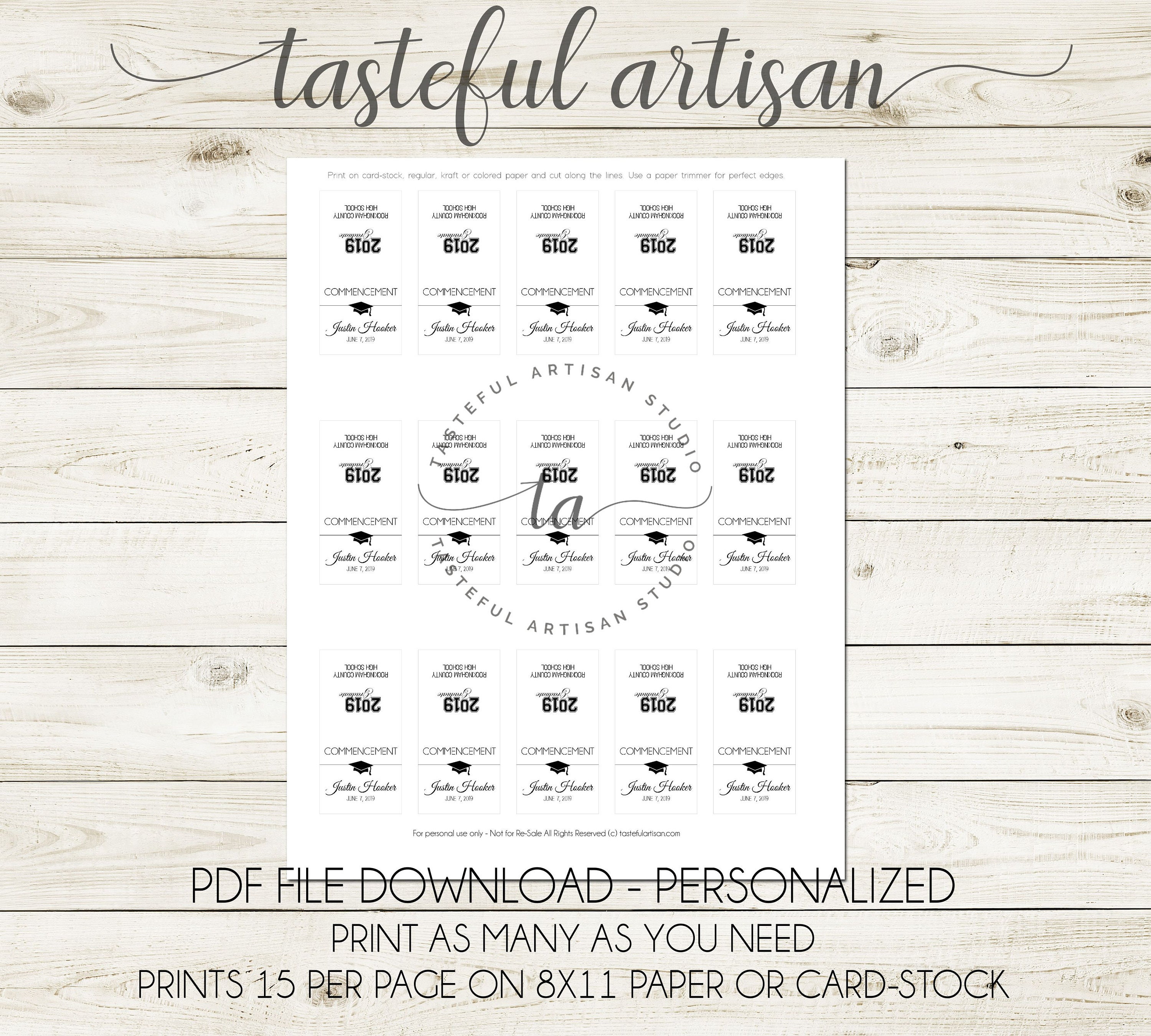 Diy Printable Pdf Personalized Commencement Graduation Party Etsy 日本