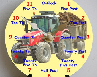 Tractor Clock Kit: Learn to Tell Time, DIY Metal Clock (12cm)