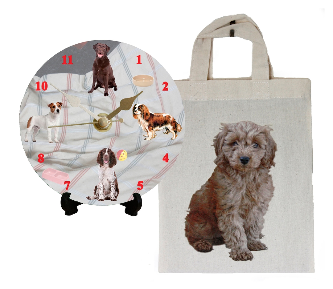 Dog Clock DIY Kit & Cockapoo Gift Bag - Picture That Image - Etsy UK