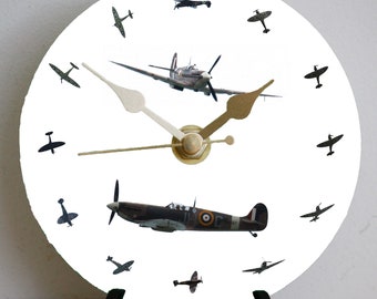 Spitfire Clock Kit: 12cm DIY Metal WW2 Plane Clock