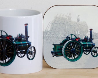 Steam Engine Mug & Coaster Gift Set