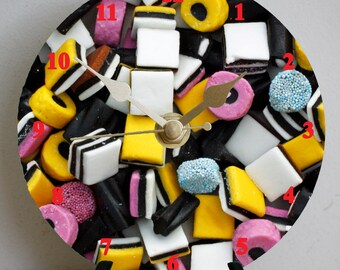 Liquorice Allsorts Clock Kit: 12cm DIY Metal Clock