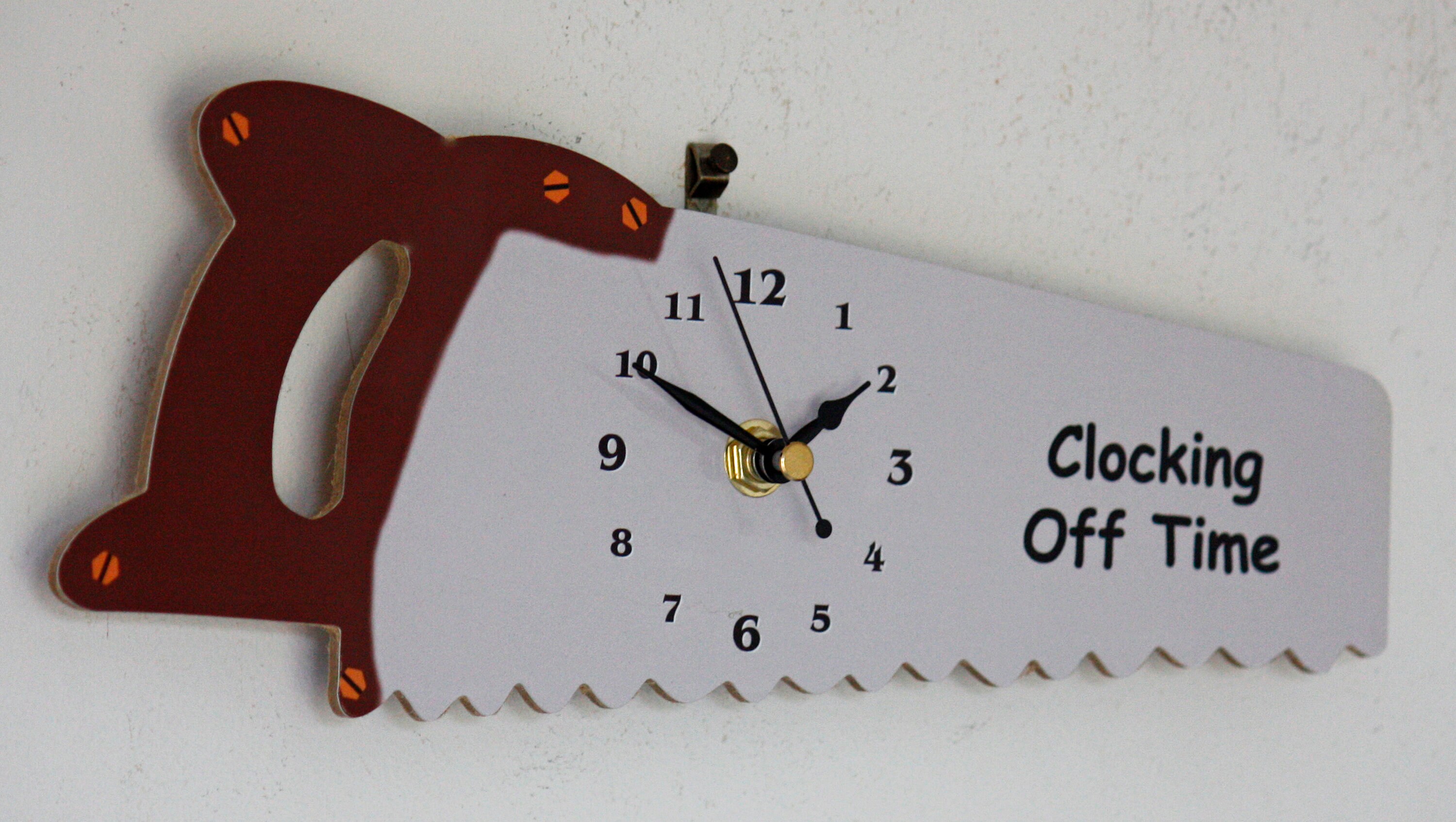 Hand Saw Wall Clock Etsy