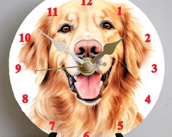 Golden Retriever Clock Kit: 12cm DIY Dog Lover Gift