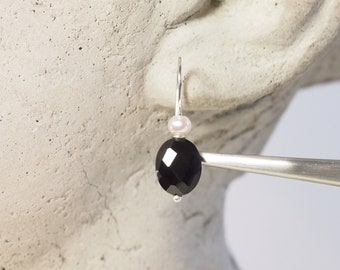 Onyx  Silber Perlen Ohrhänger