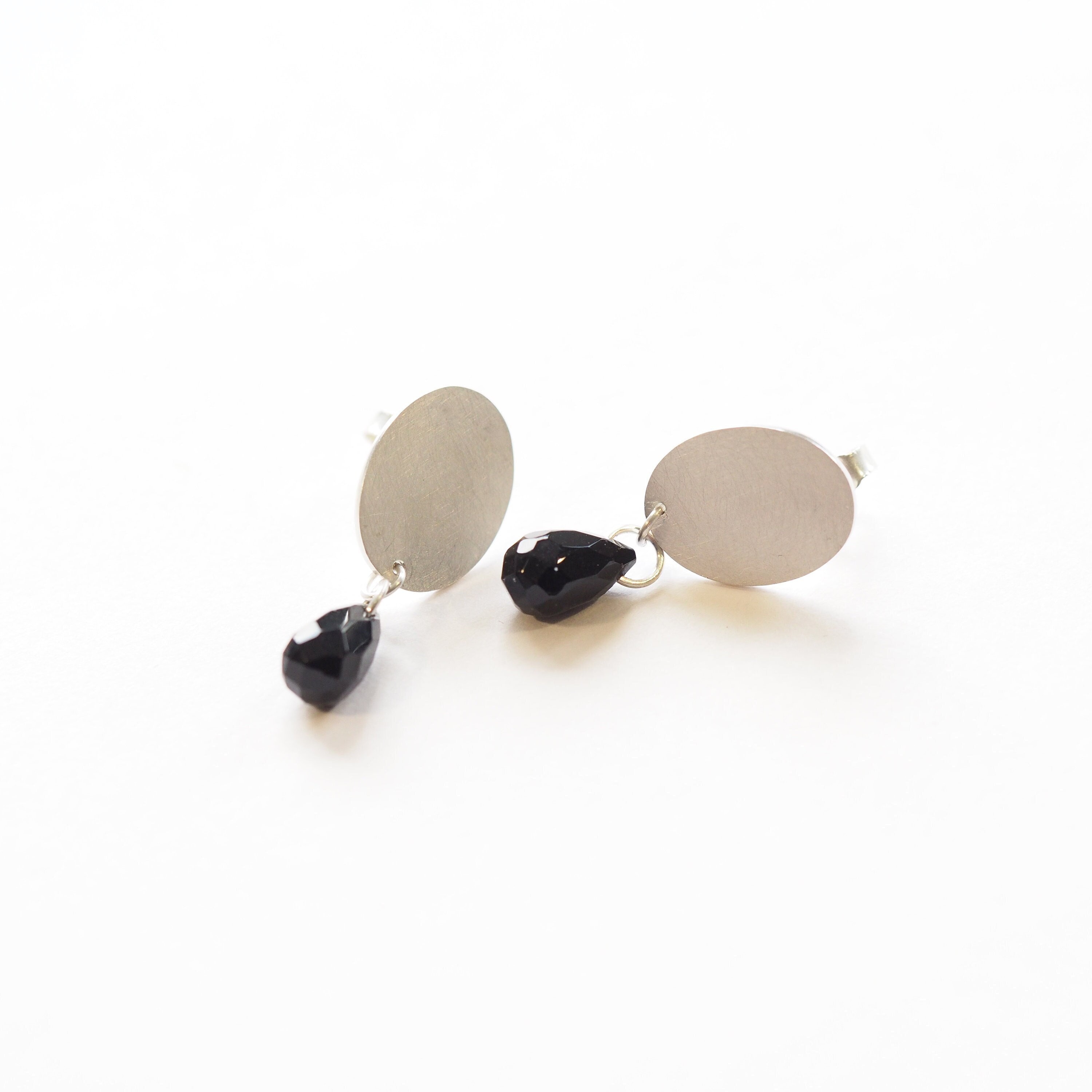 Earrings Silver Onyx