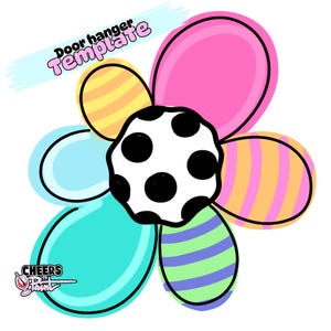 TEMPLATE: Spring Flower Daisy Door Hanger Template Door hanger template door hanger template Spring Door hanger template Flower template