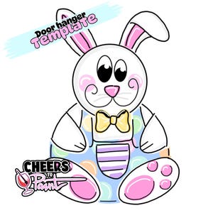 TEMPLATE: Easter Bunny Door Hanger Template Bunny Door hanger template door hanger template Spring Door hanger template bunny ears template