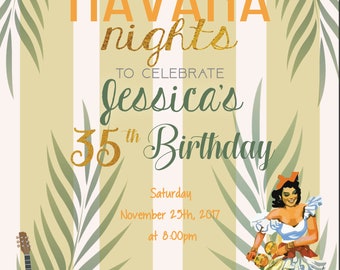 Cuban Invitation Etsy