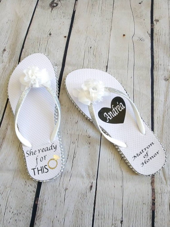 wedding party flip flops