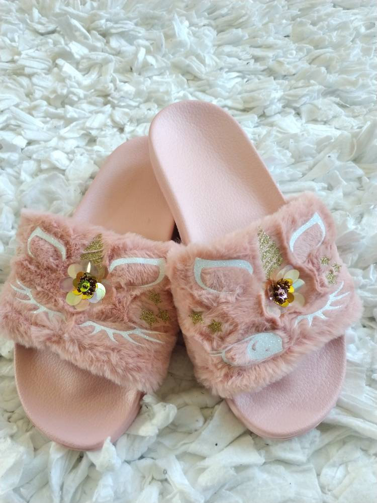 pink slippers for kids