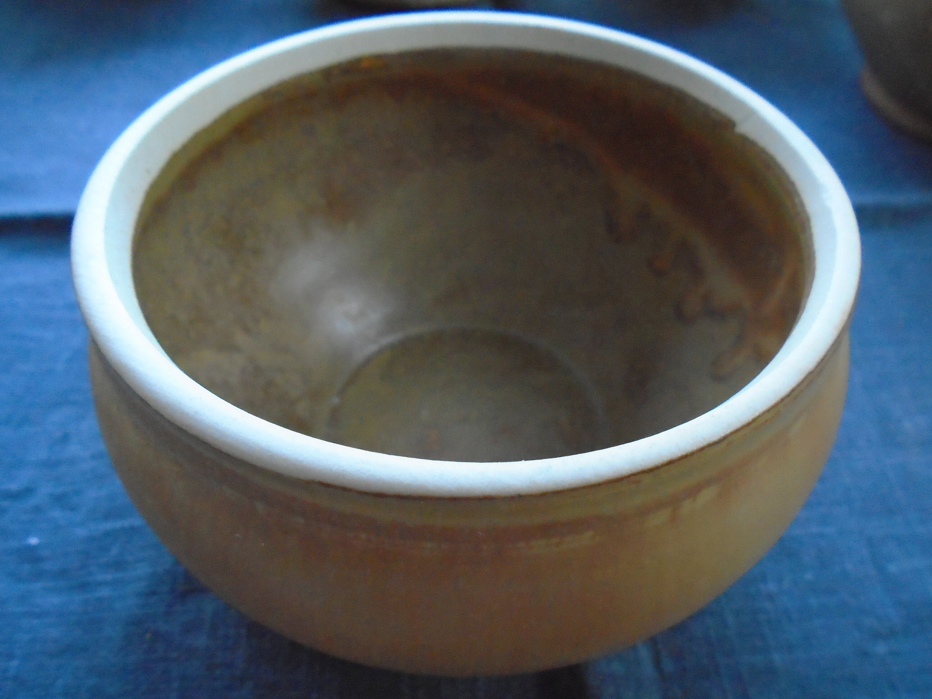 Bol en Grès Vintage Crème Dur et Bol Brun