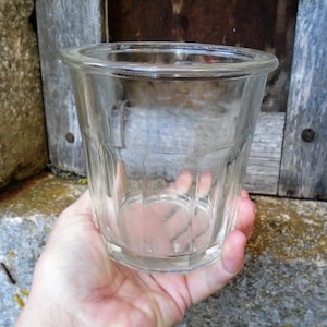 Antique Thick Ribbed Heavy French Glass Jar, Preserves / Confiture Jar, Condiment Jar / Utensil Jar / Glass Tealight older