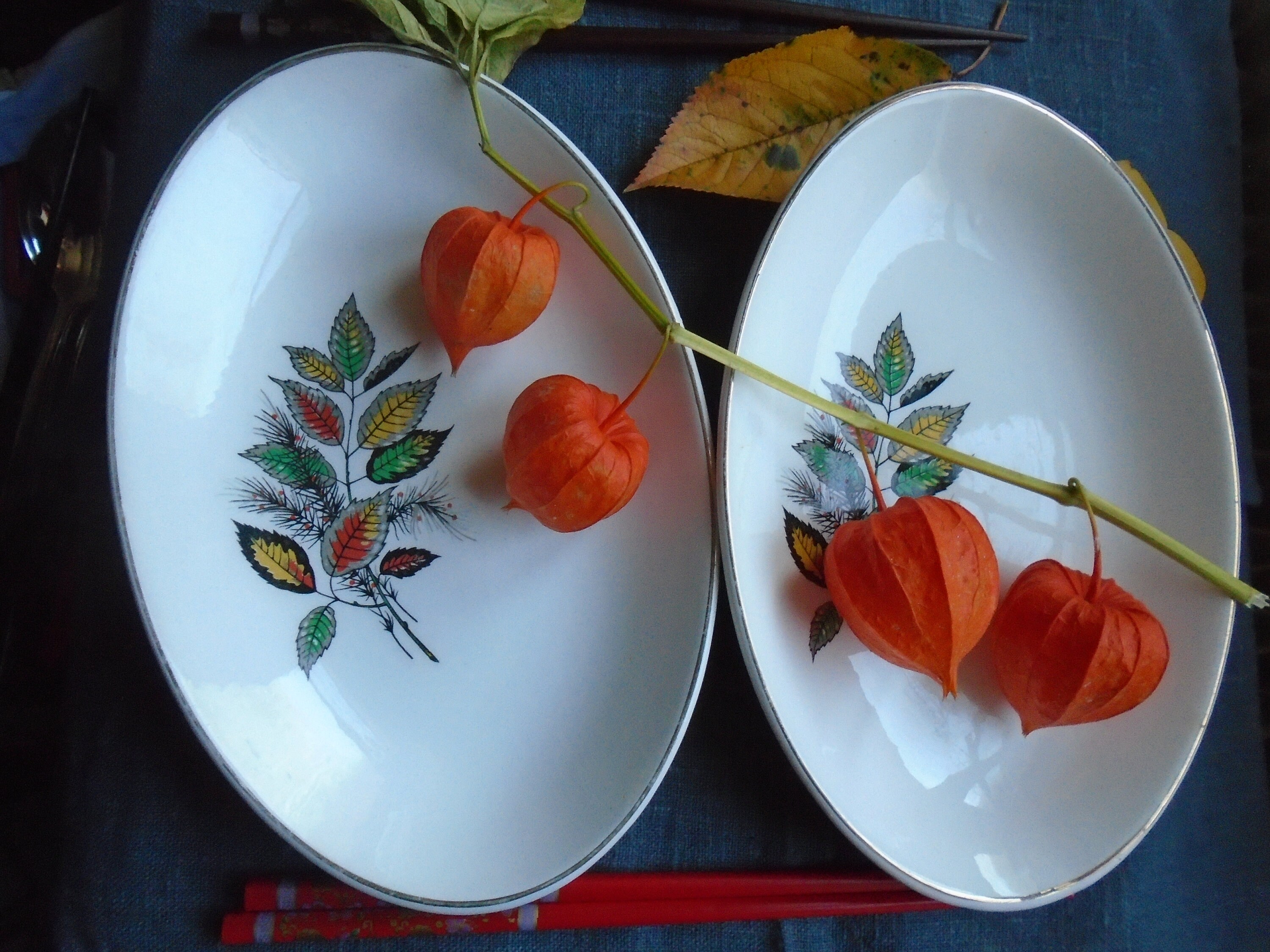 Deux Raviers Glacés Vintage Rare Français Digoin & Sarreguemines Ironstone, Plats de Service Ovales,