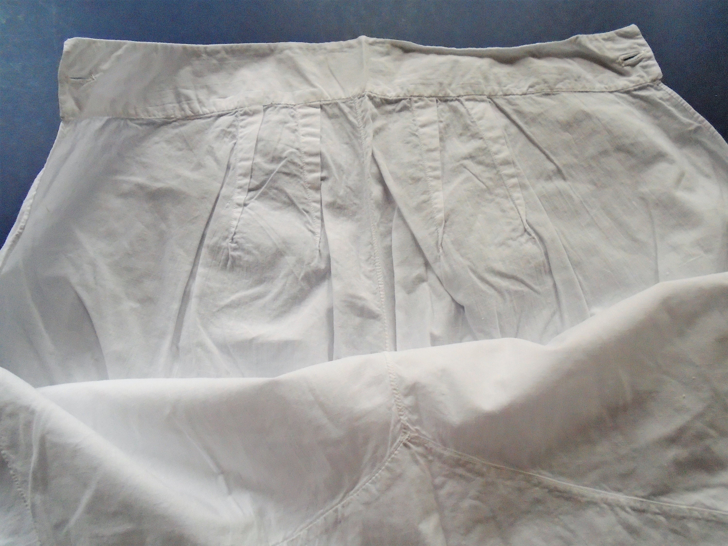 Antique French White Cotton Shorts, French White Cotton Knickers, early ...