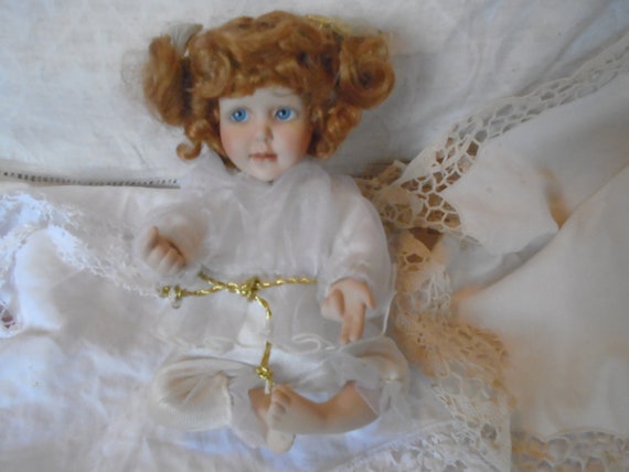 Vintage Bisque Porcelain Doll Cindy M 