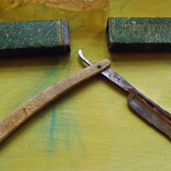 Antique French Le Grelot 'Hospital' Cut Throat Razor, No. 342, Thiers, France, E Grelot, Rasoir, Collectors Razor