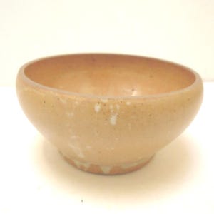Single Vintage French Stoneware Bowl, Farmhouse Pottery Dish, Drip Glaze Kitchen Basin