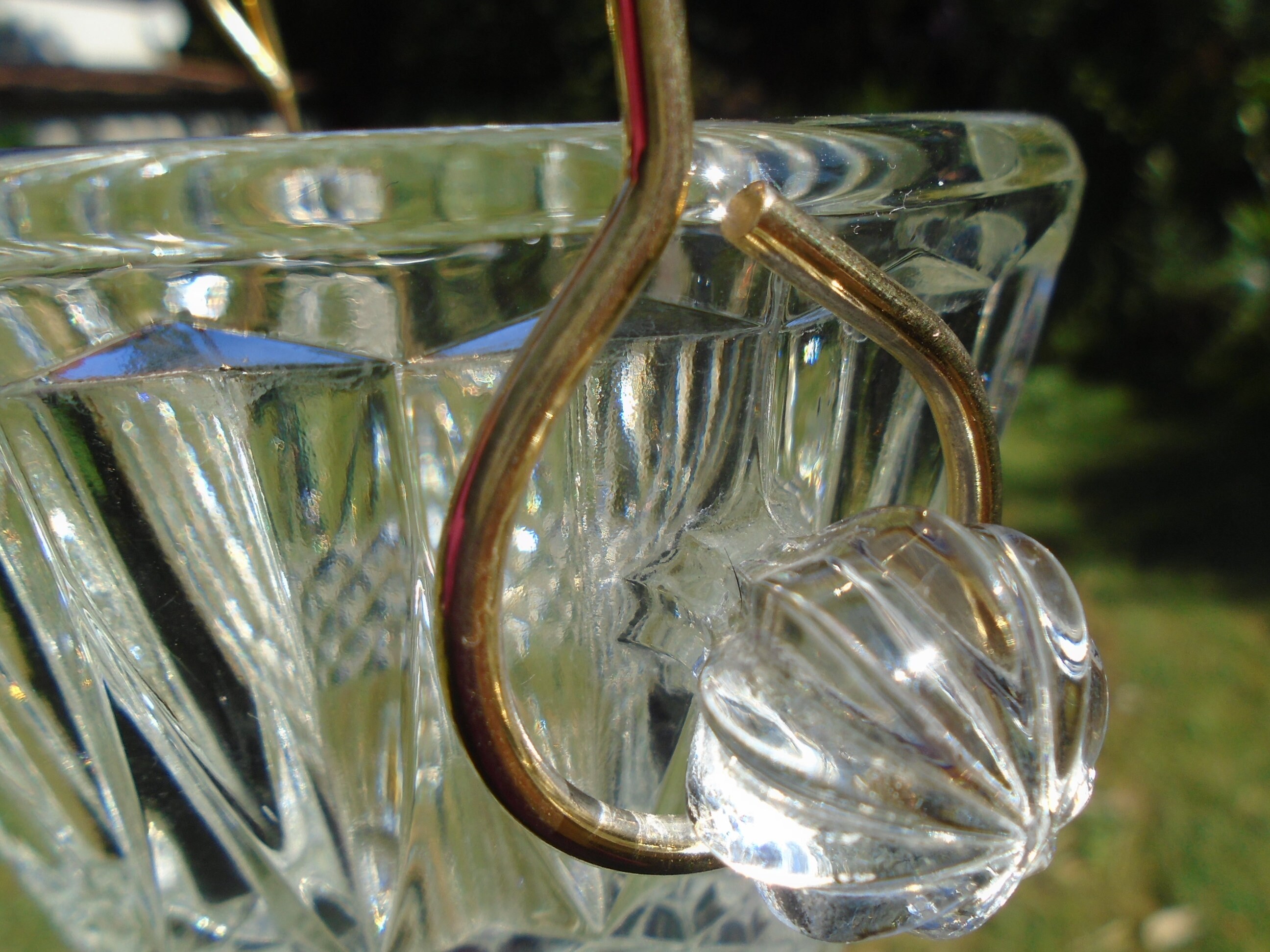 Seau à Glace en Verre Pressé Vintage Français