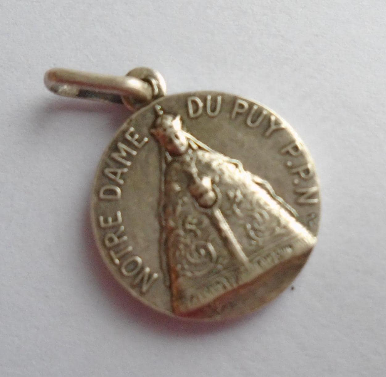 Vintage French Silver Religious Medal, Our Lady of Le Puy, Notre Dame ...