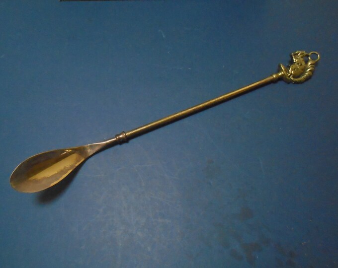 Vintage French Solid Brass Shoehorn With Squirrel Embellished Etsy