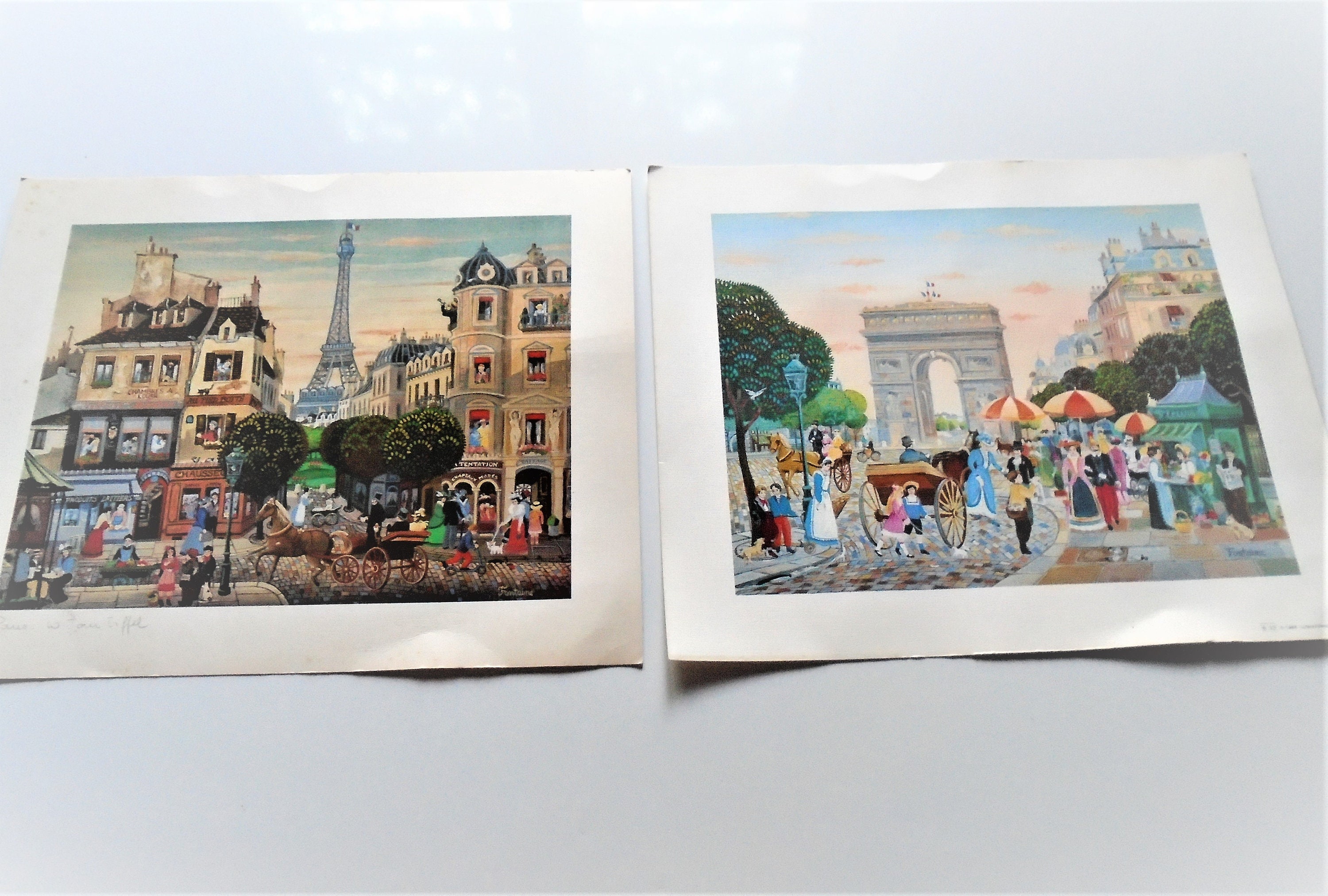 Vintage Français Paris Prints, Lutece Editions, 1988, Unframed, Paris, Made in France