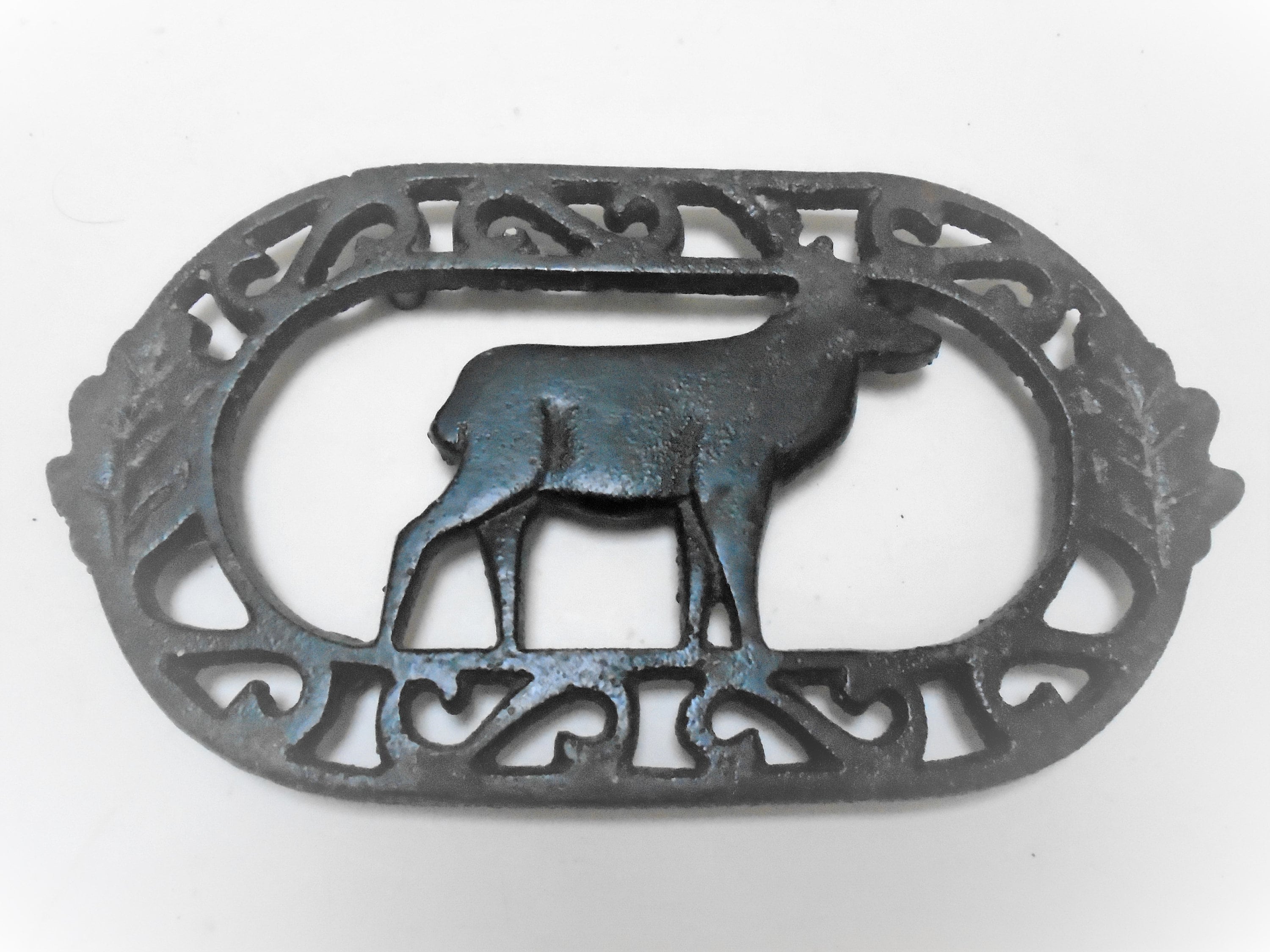 CTW Home Collection Western Cast Iron Trivet - 9-Inch Decorative Hot Pan Holder For Cowboy & Horse Lovers