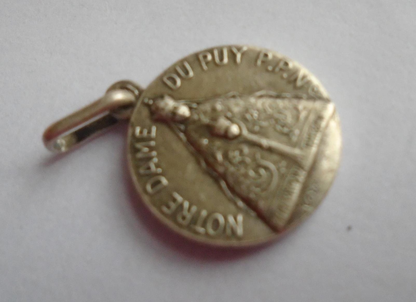 Vintage French Silver Religious Medal, Our Lady of Le Puy, Notre Dame ...