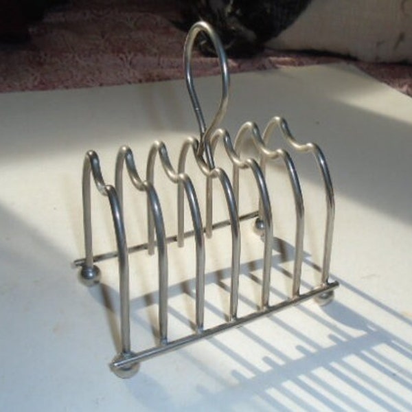 Vintage French Arched Door 6 Slice Toast Rack, Retro 1960s Letter Rack, Postcard Holder, Desk Gift