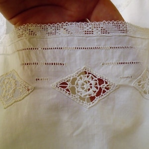Antique French White Lightweight Fine Soft Cotton Camisole Petticoat/ Monogrammed CP Nightdress / Under Slip