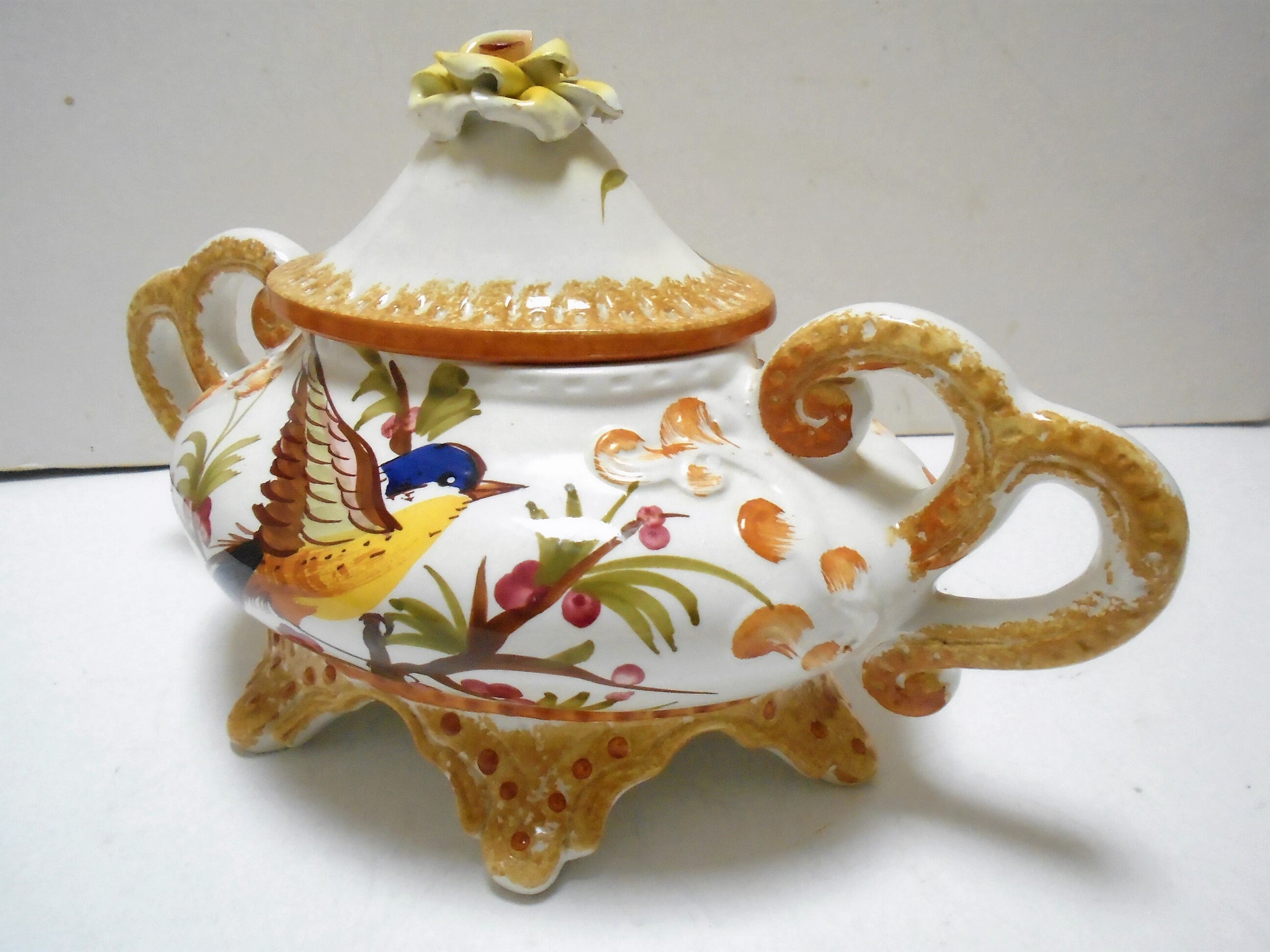 Rare Vintage Italian BASSANO Ironstone Soupiere, Jardieniere, Candy