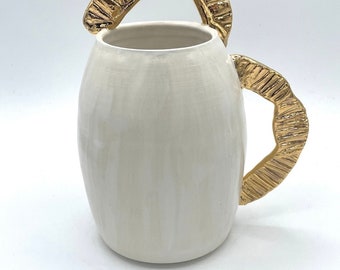 Tall Arch Gold Vase