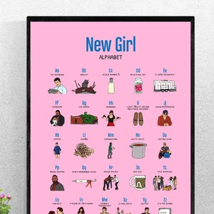 New Girl Poster Pink - A3 - 11x17 inches - new girl jessica day nick miller Schmidt