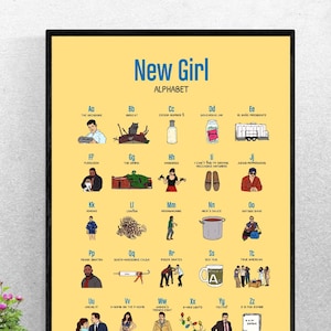 New Girl Poster Yellow - A3 - 11x17 inches - new girl jessica day nick miller Schmidt