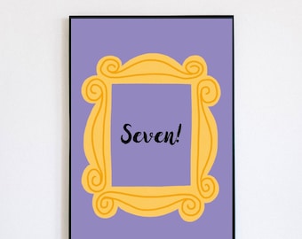 Cartel de amigos- descarga instantánea- Monica geller-seven
