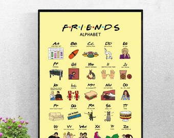 Friends Poster- instant download- yellow-friends tv show