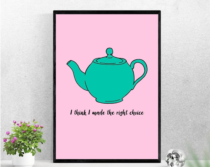 Jim & Pams Teapot the Office Teapot Seafoam Green Teapot Filled With