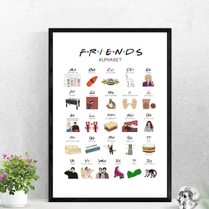 Friends digital Poster - A3 - 11x17 inches - central perk Ross Monica Rachel Joey tribbiani chandler bing phoebe buffay
