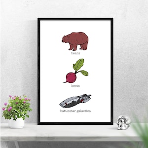 The Office Poster - Instant Downloadable - Bears Beets Battlestar Galactica