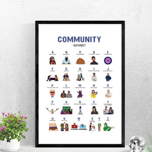 Printable Wall Art | Community tv show digital poster - A3 - 11x17 inches - Digital file - Jeff winger Troy and abed