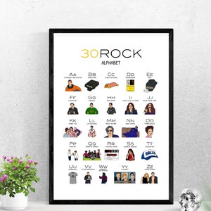 Arte de pared imprimible / 30 Rock - 30 Rock Poster Descarga digital - A3 - 11x17 pulgadas - Liz limón Tina fey Jenna Maroney Tracey jordan