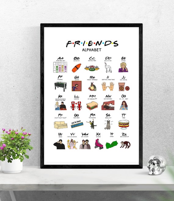Friends Digital Poster - A3 - 11x17 Inches - Central Perk Ross