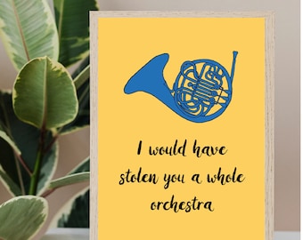 Hoe ik je moeder ontmoette poster - instant download - blauwe Franse hoorn - Barney Stinson Ted mosby