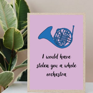 How I met your mother poster - instant download - Ted mosby - blue French horn