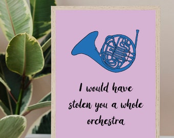 Hoe ik je moeder ontmoette poster - instant download - Ted mosby - blauwe Franse hoorn